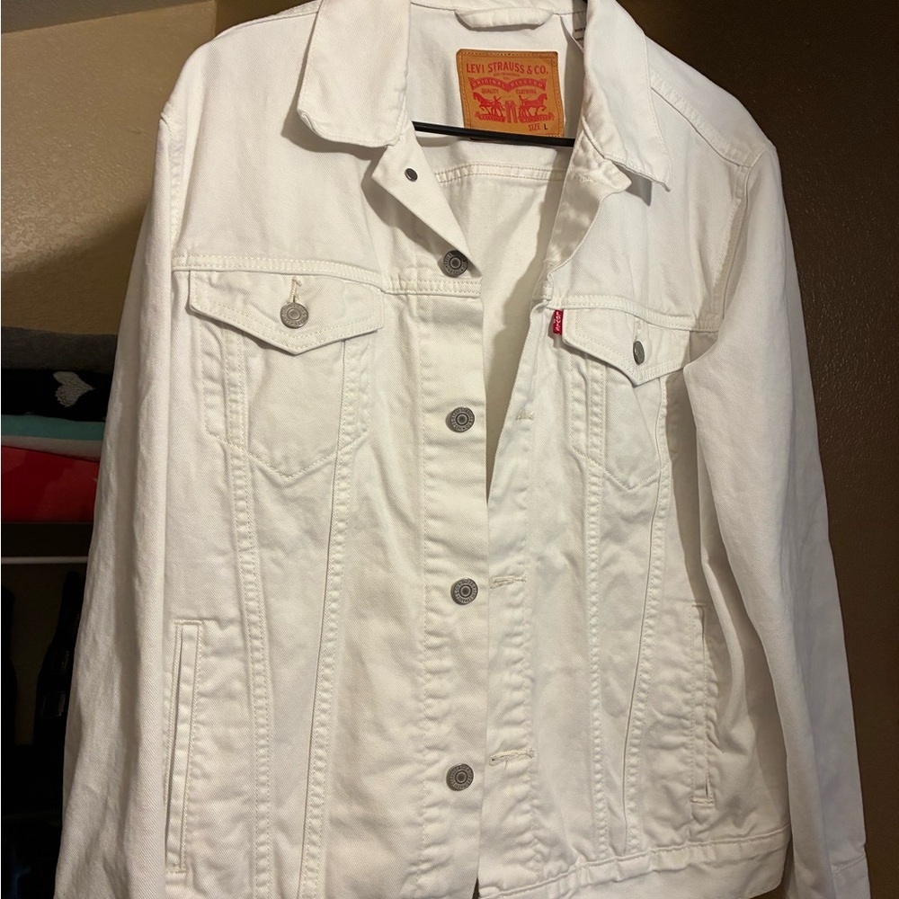 Levi's Men's White Denim Jacket
